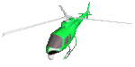 This example converts a base64-encoded GIF image of a green helicopter. The input data also includes additional meta-information in the form of a Data URL, which the program seamlessly handles. The resulting GIF image is a playable and downloadable animation.