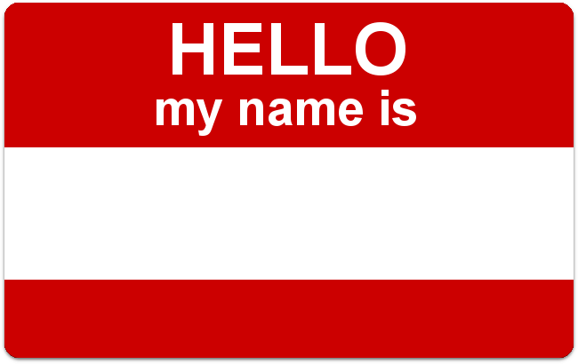 This example adds a name to the "Hello, my name is" card. It uses a handwritten open-source font called "Kavivanar" and it's loaded from the Google Fonts directory. Please note that custom fonts can take some time to load. If the font does not appear at first, try moving the label to update it. (Source: Pexels.)