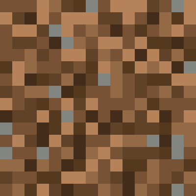 In this example, we create a dirt block from the game Minecraft. To achieve this, we create a canvas with dimensions of 400 by 400 pixels, which consists of 16 pixel squares vertically and horizontally. Additionally, we define a palette consisting of 11 shades of brown and 1 shade of gray, which corresponds to the block's palette in the game.