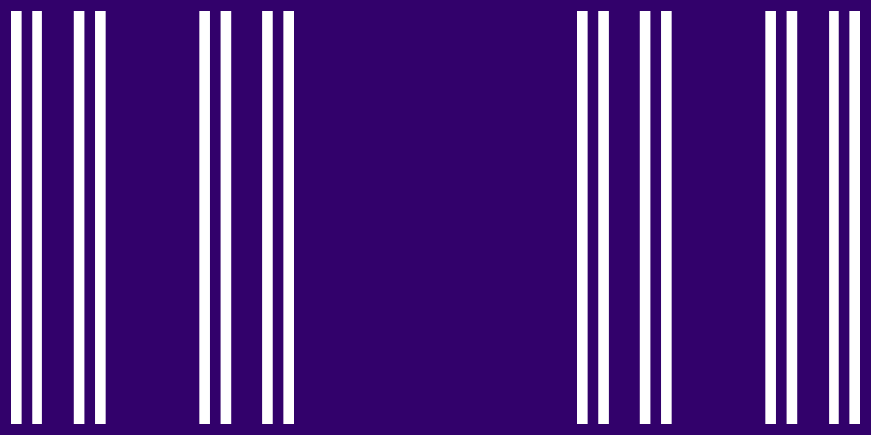 This example uses an additional option – barcode mode. This option draws only the last partition of the Cantor line at the 5th step of the iterations.