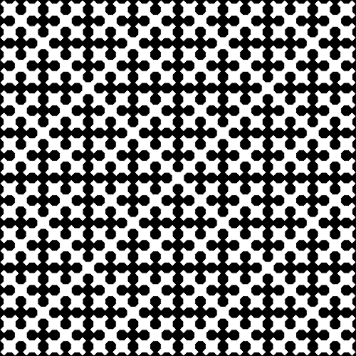This example draws a 800x800px 5-th order Sierpinski curve using black and white colors only. Padding is disabled and curve's width is set to 1px.