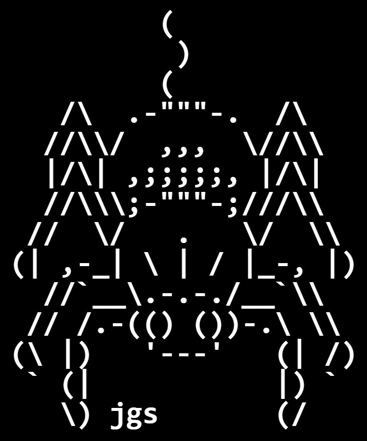 In this example, we convert Unicode art to a spider picture. We don't set the dimensions of the canvas, so the tool automatically adjusts it to fit the Unicode drawing. The spider is drawn with white characters on a black background, using a Monospace font of 60 pixels. We align the spider to the top left corner and make all symbols bold.