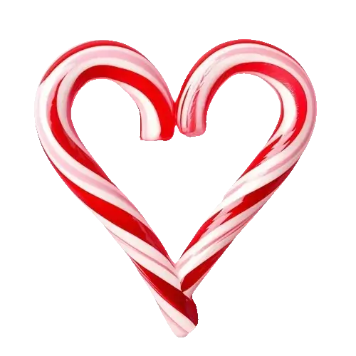 In this example, we convert a transparent WebP sticker of a candy cane heart into a transparent GIF sticker. As GIF supports only single-color transparency, we set the background color to blue as it's not used in the sticker, and the program turns all blue pixels into a transparent GIF background. (Source: Pexels.)