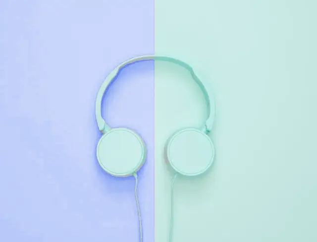 In this example, we recolor a pink-turquoise WebP of headphones to a blue-turquoise WebP. We replace the color on the left – #FFC5C4 (pink) and 22% of its hues with the new color #1140C8 (blue). Additionally, we preserve the brightness level of each pixel, so that the shadows of the headphones are visible in the new color pixels. (Source: Pexels.)